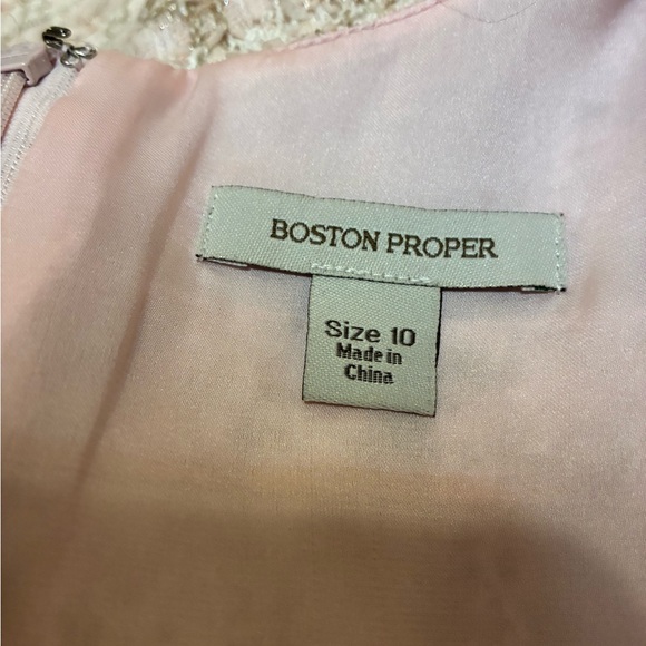 Boston Proper Ivory Tweed Mini Dress - Picture 5 of 6